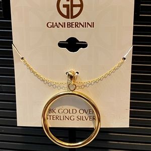 Giani Bernini Gold-Plated Circle Pendant Necklace